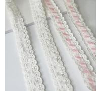 Bordi in pizzo floreale, Floral Lace Edging Trim 2cm Width 6m/12m Multicolor for Wedding Gift Wrapping Crafts(White,Width 2cm 12 meters)
