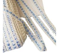 Bordi in pizzo floreale, Floral Lace Edging Trim 2cm Width 6m/12m Multicolor for Wedding Gift Wrapping Crafts(Sky Blue,Width 2cm 6 meters)