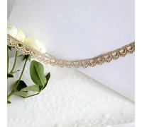Bordi in pizzo floreale, Polyester Floral Lace Edging Ribbon 1/2m Scalloped Edge Wedding Gift Craft(Style C,1 meter)
