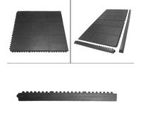 Bordi Maschili per Piastra Pavimento Antitrauma in Gomma 90cm x 90cm, Spessore 16mm