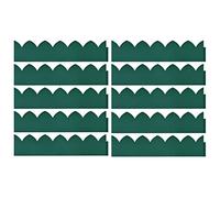 Bordi per prato, 10 pezzi, colore verde, in polipropilene (65 x 15 cm), perfetti per aiuole e vie, durevoli e resistenti alle intemperie
