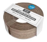 Bordi termoadesivi WoodPress® 30 mm in vero noce - Rotolo da 7,5 m - Nastro per impiallacciatura in legno pre-incollato per una facile applicazione fai-da-te