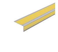 Bordino Scalino Autoadesivo, Protezione Antiscivolo per Scale in PVC, Battiscala in Gomma Impermeabile - Profilo Adesivo per Bordi Scale(Yellow,6x3cm/2.36x1.18in)