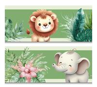 Bordo Animali Giungla 15 cm x 200 cm Autoadesivo Cameretta Bambini Adesivo Mu...