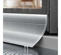 Bordo antigoccia for porta - Guarnizione in gomma esterna autoadesiva, for porte e finestre for prevenire l'acqua(Transparent,45mm)