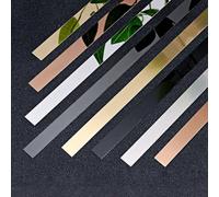 Bordo autoadesivo in acciaio inox metallizzato oro rosa finitura a specchio 25 mm x 12 m per armadi porte mobili - striscia decorativa durevole ed elegante