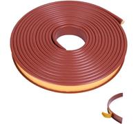 bordo autoadesivo in PTE, Striscia sigillante for bordi di mobili a forma U autoadesiva in TPE multicolore 1,6-2 cm 5 m(Brown,2cm)