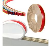 bordo autoadesivo in PTE, Striscia sigillante for bordi in TPE autoadesiva a forma di U multicolore 9-50 mm 1 metro(Khaki,12mm)