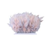 Bordo bicolore 100 cm piumaggio naturale tinto pezzo, L | Mestiere resistente sbiadimento