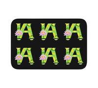 Bordo bloccato bordo tappetino orlo 40 x 60 WHJSHOP Fresh Letters Water Lily immagine per WC, toletta, casa vacanze, bagno principale, bagno dei bambini e suite per gli ospiti