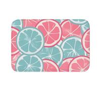 Bordo bloccato bordo tappetino orlo 40 x 60 YYHWHJDE rosa blu fette di agrumi stampe per WC, toletta, casa vacanze, bagno principale, bagno dei bambini e suite per gli ospiti
