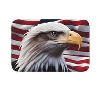 Bordo bloccato orlo tappetino 40 x 60 YYHHAOFA American Bald Eagle Pattern per WC, toletta, casa vacanze, bagno principale, bagno dei bambini e suite per gli ospiti