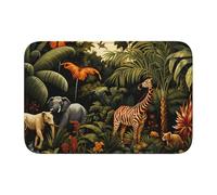 Bordo bloccato tappetino orlo 40 x 60 YYHWHJDE Animals in The Rainforest stampe per WC, toletta, casa vacanze, bagno principale, bagno dei bambini e suite per gli ospiti