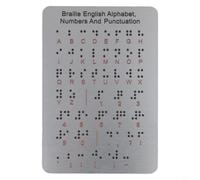 Bordo Braille del metallo sollevato puntini per l'istruzione Metallo | Set completo di apprendimento, con punteggiatura di lettere e numeri, per un aiuto didattico versatile
