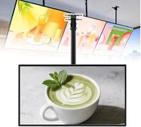 Bordo commerciale del menu di Digital del LED per i ristoranti, soluzione esile della scatola leggera dello schermo di pubblicità & della struttura della chiusura a scatto