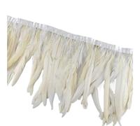 Bordo con frange in piume, Coda di gallo Coque Feather Trim 1 metro 10-12 pollici multicolore for costumi artigianali matrimonio(White9)