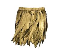 Bordo con frange in piume, Finitura in piuma d'oca color oro argento 2 metri(7gold 20-25cm)