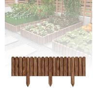 Bordo da giardino in legno con punte per bordi esterni per paesaggistica 20 x 120 cm (7,87 x 47,2 pollici) Facile da terra rt colore marrone perfetto per aiuole e sentieri.