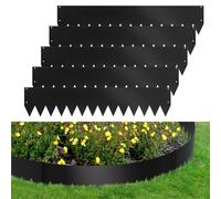 Bordo Del Prato, Striscia Decorativa Flessibile For Il Bordo Del Percorso, Facile Da Installare Con Piedini A Spillo Lunghi 8 Cm For Alberi, Aiuole Ed Erba(Black,Length 5m height 20cm)