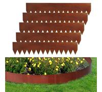 Bordo Del Prato, Striscia Decorativa Flessibile For Il Bordo Del Percorso, Facile Da Installare Con Piedini A Spillo Lunghi 8 Cm For Alberi, Aiuole Ed Erba(Rusty,Length 50m height 20cm)