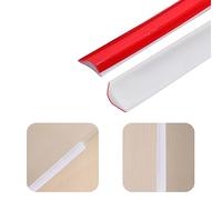 Bordo del quadrante in PVC, modanatura flessibile, autoadesivo, decorazione per pareti interne e angoli, battiscopa in plastica (bianco, 12 x 9 mm, 3M-1)