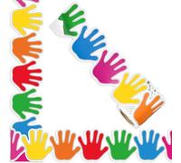 Bordo della bacheca Trim Adesivo decorativo colorato per la bacheca scolastica Decorazione della parete della stanza dei bambini Decorazione della parete della mano Decorazione della mano