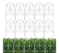 Bordo della recinzione del giardino - Cerre di prato decorativo al confine | Pannelli di recinzione in metallo antiruggine | 10 pezzi Vista decorativa 'aiuola | Bordi del paesaggio