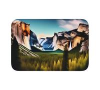 Bordo di blocco tappetino orlo 40 x 60 JKIEGOQ Bella immagine del parco nazionale Yosemite antiscivolo fondo modellato a goccia, ideale facile da pulire e resistente allo sbiadimento