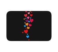 Bordo di blocco tappetino orlo 40 x 60 JKIEGOQ Flying Love Bubbles immagine antiscivolo fondo modellato a goccia, ideale facile da pulire e resistente allo sbiadimento