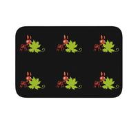 Bordo di blocco tappetino orlo 40 x 60 JKIEGOQ Little ant Holding a Maple Leaf Picture antiscivolo fondo modellato a goccia, ideale facile da pulire e resistente allo sbiadimento