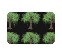 Bordo di blocco tappetino orlo 40 x 60 JKIEGOQ realistico Willow Tree immagine antiscivolo fondo modellato a goccia, ideale facile da pulire e resistente allo sbiadimento