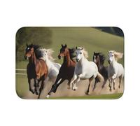 Bordo di blocco tappetino orlo 40 x 60 YYHHAOFA Horses at the Gallop modello per WC, toletta, casa vacanze, bagno padronale, bagno dei bambini e suite per gli ospiti