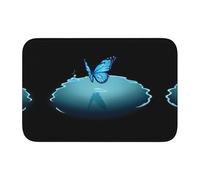 Bordo di blocco tappetino orlo 40 x 60 YYHWHJDE farfalla sull'acqua stampe per WC, toletta, casa vacanze, bagno principale, bagno dei bambini e suite per gli ospiti