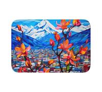 Bordo di blocco tappetino orlo 40 x 60 YYHWHJDE Flowers on a Stranger's Path stampe antiscivolo fondo modellato a goccia, ideale facile da pulire e resistente allo sbiadimento