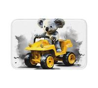 Bordo di blocco tappetino orlo 40 x 60 YYHWHJDE Koala Learning to Drive stampe antiscivolo fondo modellato a goccia, ideale facile da pulire e resistente allo sbiadimento