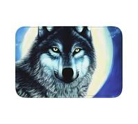 Bordo di blocco tappetino orlo 40 x 60 YYHWHJDE Wolf Under Moon stampe per WC, toletta, casa vacanze, bagno padronale, bagno dei bambini e suite per gli ospiti