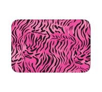 Bordo di blocco tappetino orlo 40 x 60 YYHWHJDE Zebra Tiger Leopard stampa rosa antiscivolo fondo modellato a goccia, ideale facile da pulire e resistente allo sbiadimento