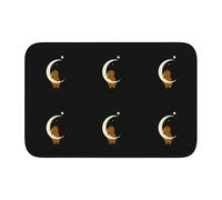 Bordo di blocco tappetino orlo 40x60 JKIEGOQ Little Brown Bear Hugging The Moon immagine antiscivolo fondo modellato a goccia, ideale facile da pulire e resistente allo sbiadimento