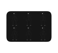 Bordo di blocco tappetino orlo 40x60 JKIEGOQ One-Eyed Little Black Man immagine antiscivolo fondo modellato a goccia, ideale facile da pulire e resistente allo sbiadimento