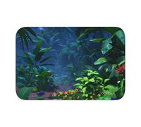 Bordo di blocco tappetino orlo 40x60 JKIEGOQ Plants in The Rainforest Picture antiscivolo gocciolamento modellato fondo, ideale facile da pulire e resistente allo sbiadimento