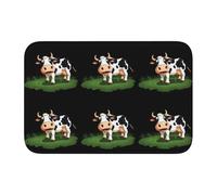 Bordo di blocco tappetino orlo 40x60 WHJSHOP Cartoon mucca mangiare erba stampa antiscivolo gocciolamento modellato fondo, ideale facile da pulire e resistente allo sbiadimento