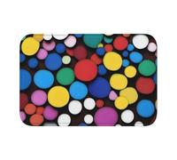 Bordo di blocco tappetino orlo 40x60 WHJSHOP frammenti di colore stampa antiscivolo fondo modellato a goccia, ideale facile da pulire e resistente allo sbiadimento