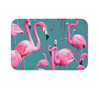 Bordo di blocco tappetino orlo 40x60 YYHWHJDE A Flock of Flamingos stampe antiscivolo fondo modellato a goccia, ideale facile da pulire e resistente allo sbiadimento