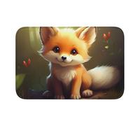 Bordo di blocco tappetino orlo 40x60 YYHWHJDE Cute Baby Fox Pattern antiscivolo gocciolamento modellato fondo, ideale facile da pulire e resistente allo sbiadimento
