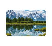 Bordo di blocco tappetino orlo 40x60 YYHWHJDE Grand Teton National Park stampe antiscivolo fondo modellato a goccia, ideale facile da pulire e resistente allo sbiadimento
