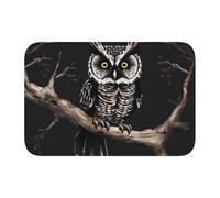 Bordo di blocco tappetino orlo 40x60 YYHWHJDE Late Night Owl modello antiscivolo fondo modellato a goccia, ideale facile da pulire e resistente allo sbiadimento