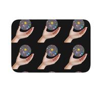 Bordo di blocco tappetino orlo 40x60 YYHWHJDE Planet sul palmo della mano modello antiscivolo gocciolamento modellato fondo, ideale facile da pulire e resistente allo sbiadimento