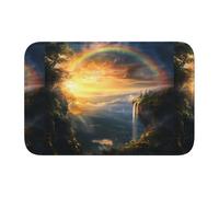 Bordo di blocco tappetino orlo 40x60 YYHWHJDE Rainbow Bridge Over The Canyon stampe antiscivolo fondo modellato a goccia, ideale facile da pulire e resistente allo sbiadimento