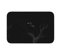 Bordo di blocco tappetino orlo 40x60 YYHWHJDE Red Eyed Crow Pattern antiscivolo fondo modellato a goccia, ideale facile da pulire e resistente allo sbiadimento