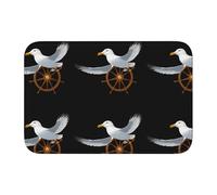 Bordo di blocco tappetino orlo 40x60 YYHWHJDE Seagull at The Helm stampe antiscivolo fondo modellato a goccia, ideale facile da pulire e resistente allo sbiadimento